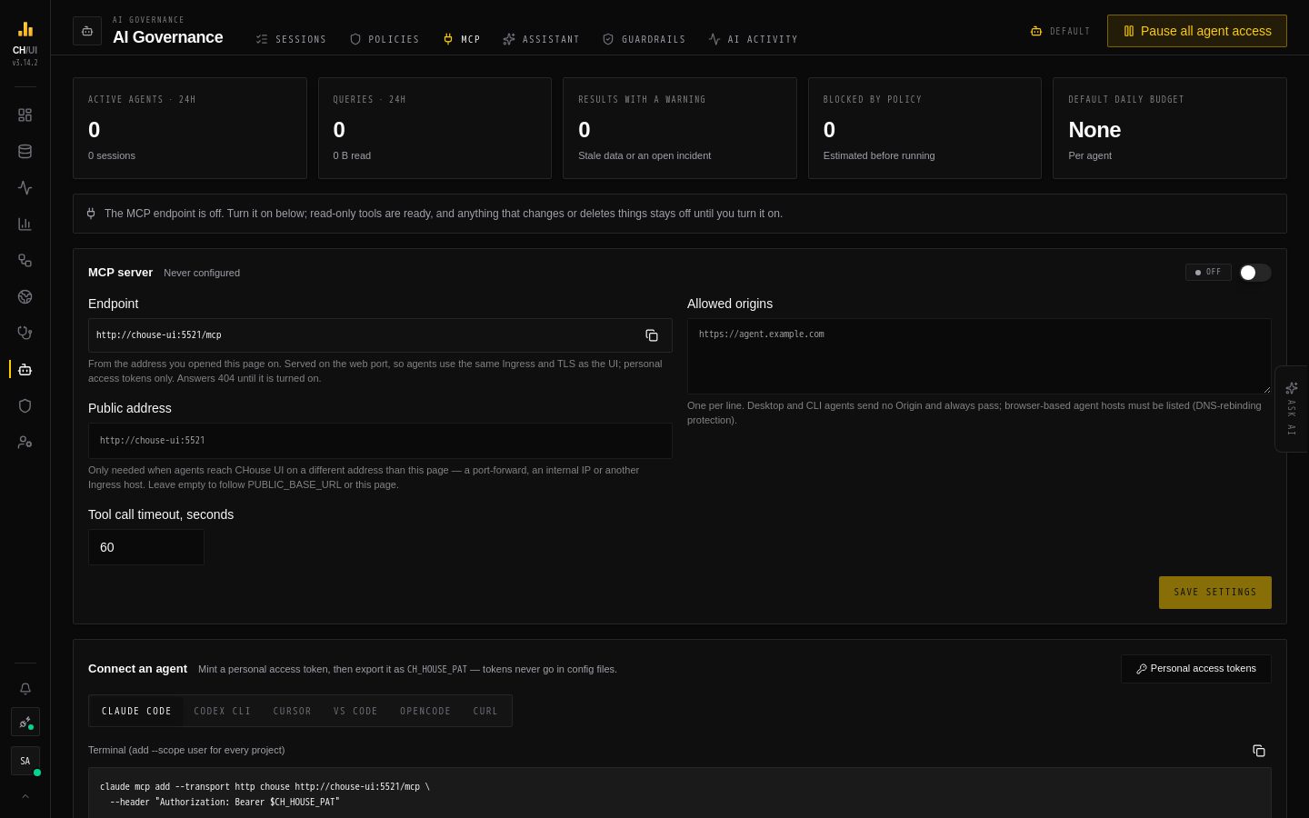 AI Governance › MCP in CHouse UI