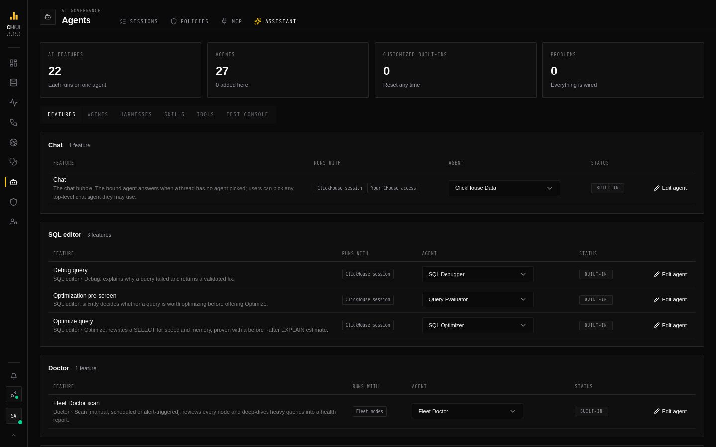 AI Governance › Assistant in CHouse UI