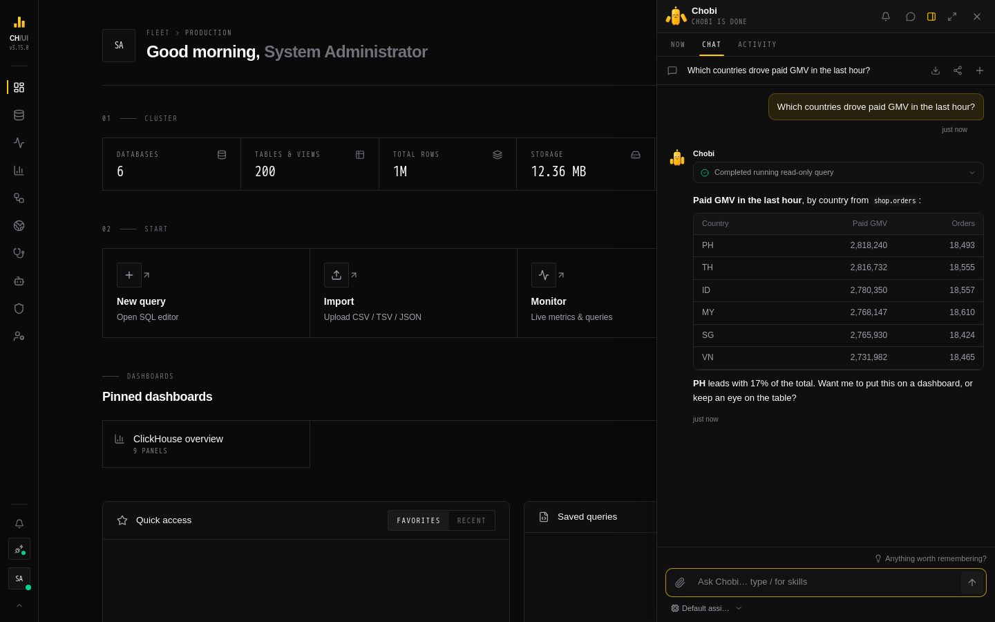 The Chat tab with an answer and its steps