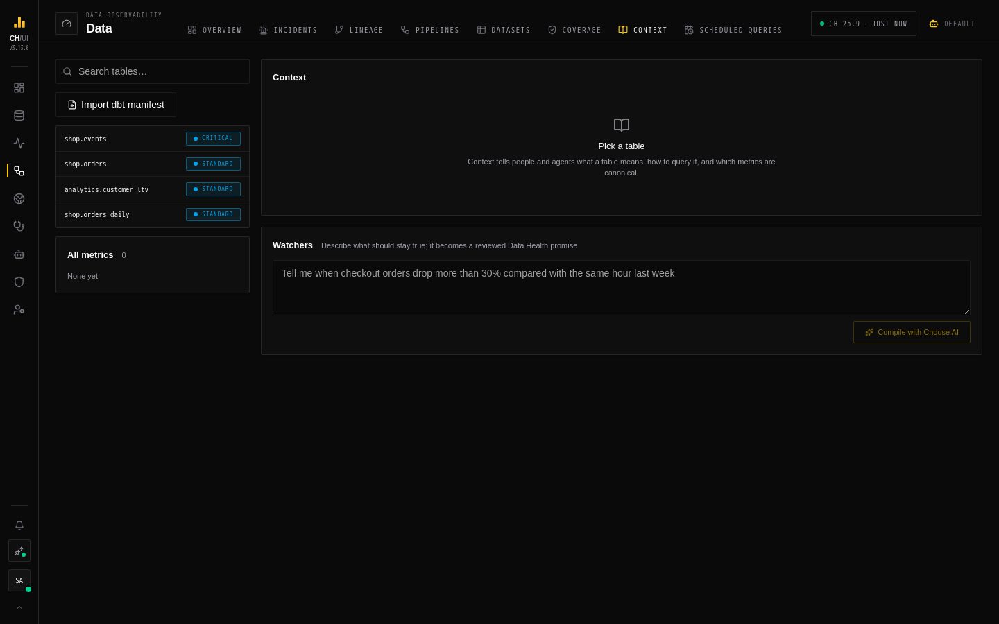 Data › Context in CHouse UI