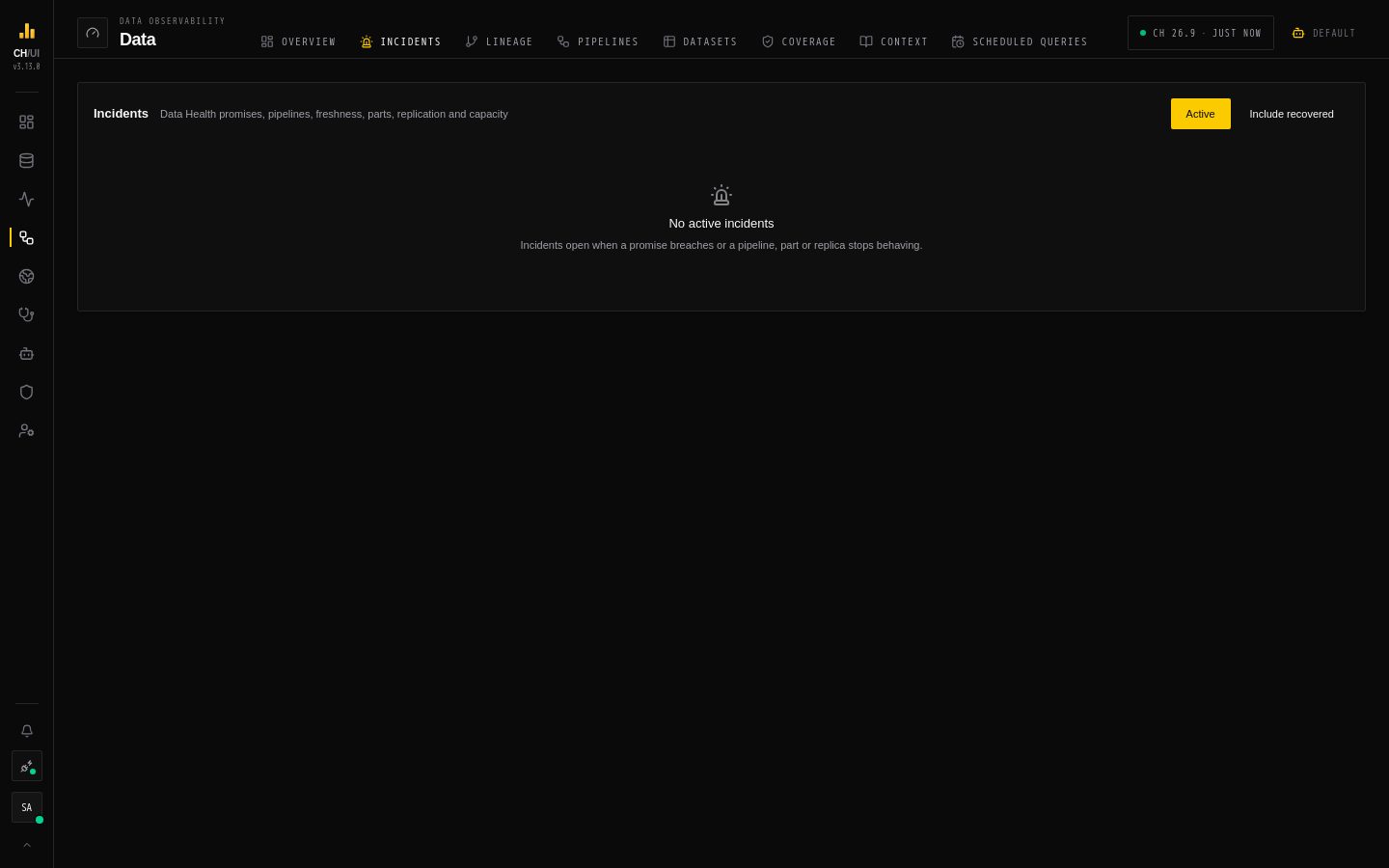 Data › Incidents in CHouse UI