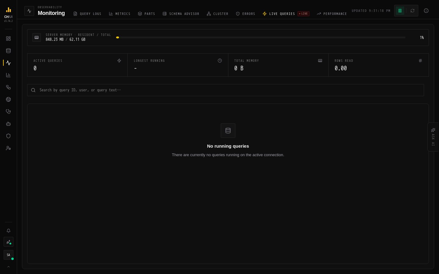 Monitoring › Live queries in CHouse UI